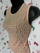 Load image into Gallery viewer, Pearl Embellished Tank Top (Size XLarge)
